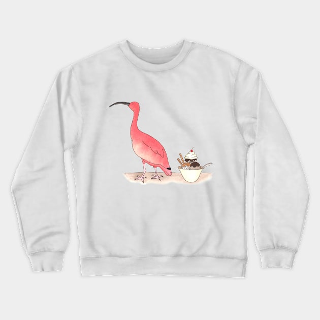 I is for Ibis Crewneck Sweatshirt by thewatercolorwood